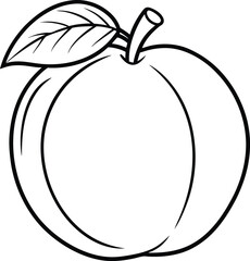cartoon apricot fruit