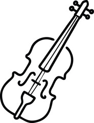 Obraz premium cello line art