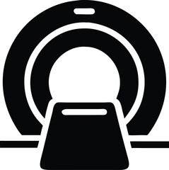 ct scanner isolated silhouette 