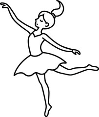 cute ballet dancer silhouette