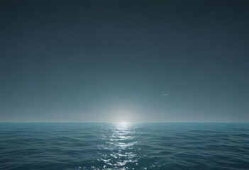 Fototapeta premium Deep ocean to light aqua gradient, seamless blend, wallpaper, art