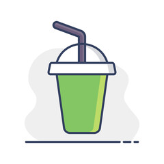 Soft drink vector icon. Fast food sign