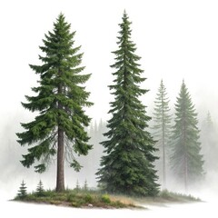 Obraz premium fir tree in snow