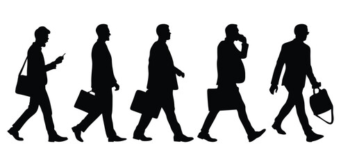 Businessman silhouettes vector. silhouettes of people