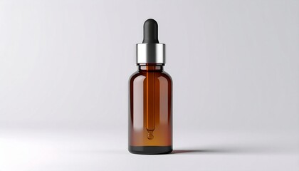 serum bottle on white background
