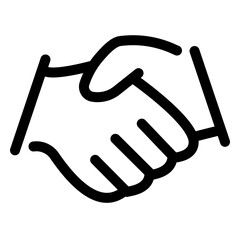 handshake line icon. Vector format with fully editable strokes, business series.