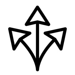 decision line icon. Vector format with fully editable strokes, business series.