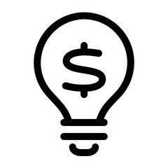 idea line icon. Vector format with fully editable strokes, business series.