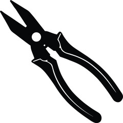 pliers isolated silhouette