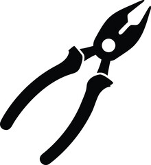 pliers isolated silhouette