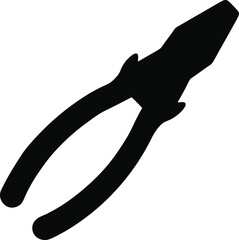 pliers isolated silhouette
