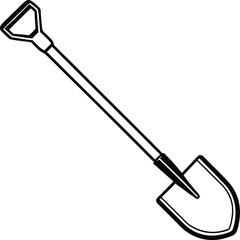 shovel isolated silhouette