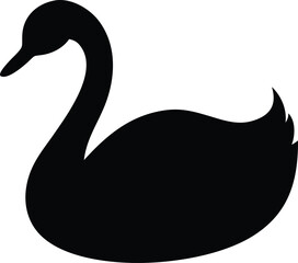 swan isolated silhouette