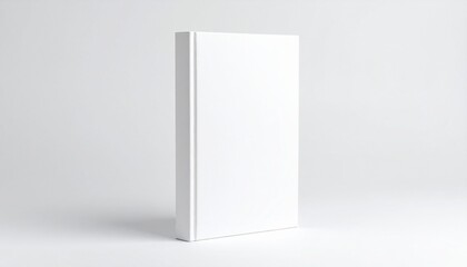 white file cover on white background