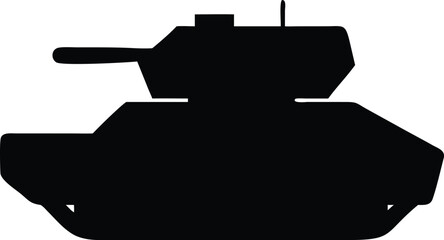 tank isolated silhouette 