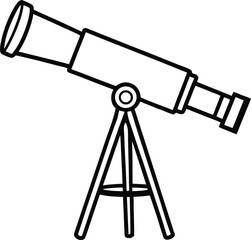 telescope isolated silhouette