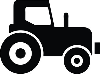 tractor isolated silhouette