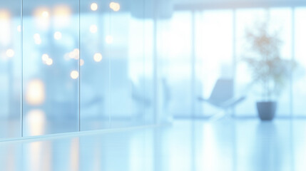 Abstract Blurred Modern Office Interior Banner