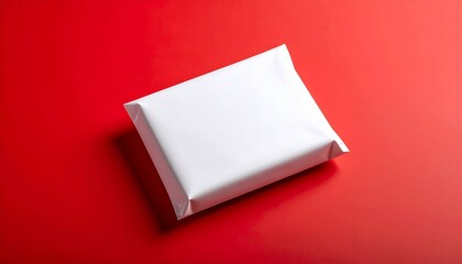 white box on red background 