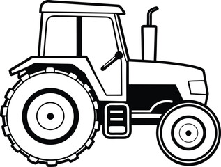 tractor isolated silhouette