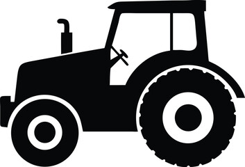 tractor isolated silhouette
