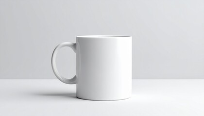 Obraz premium white cup on white background