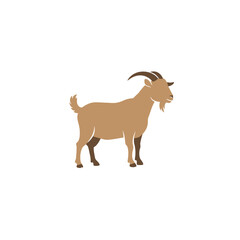 Cute boer goat silhouette isolated on white background. Boer goat icon vector illustration design.