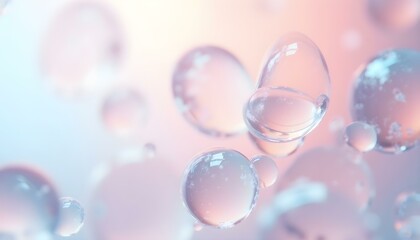 Bright floating bubbles set against a subtle gradient canvas