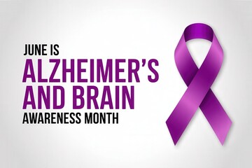 Purple ribbon for Alzheimer's and Brain Awareness.