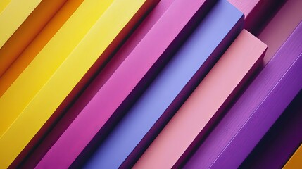 Abstract Colorful Diagonal Stripes Geometric Background Design Modern Vibrant Purple Pink Yellow Orange Color Palette Digital Art Illustration Graphic Resource 