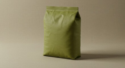 Olive Green Pasta Pouch on Linen Cloth