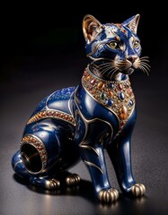 blue and gold cat