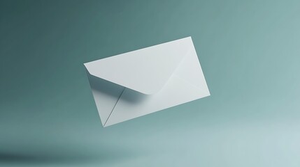 White envelope mockup floating