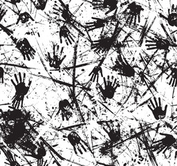 Grungy Handprints and Scratches