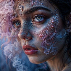 portrait of the girl with a mask