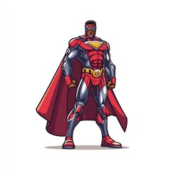 Obraz premium Comic Superhero with Muscular Pose