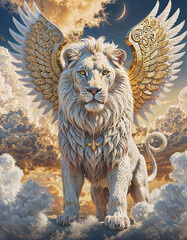 lion statue on the wall