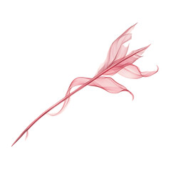 Artistic Arrow with Expressive Curves in Dusty Rose Isolated on Transparent Background