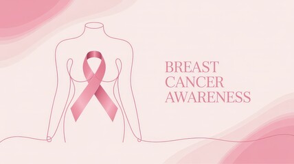 Obraz premium Breast cancer awareness pink ribbon art.