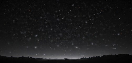 Fototapeta premium Sparkling stars scattered across a deep, inky black night sky , night scene, astronomy, shine