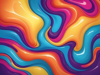 Obraz premium bstract Realistic Colorful Liquid Background – Fluid Texture Design