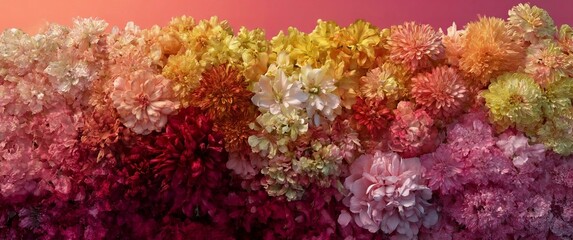 Colorful flower gradient