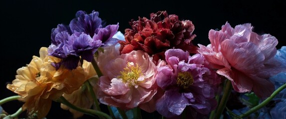 Obraz premium Color gradient of vibrant flowers