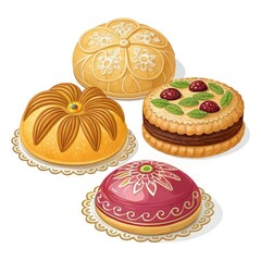 pumpkin pie with fruits