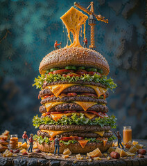 triple cheese burger