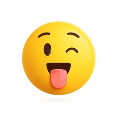 Fototapeta premium funny tongue out face emoji