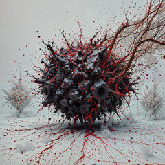 red blood splatter