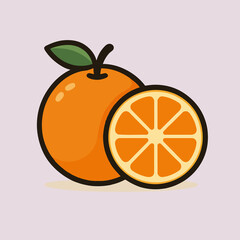 vector illustration of an orange fruit