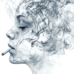 Fototapeta premium smoke on a white background