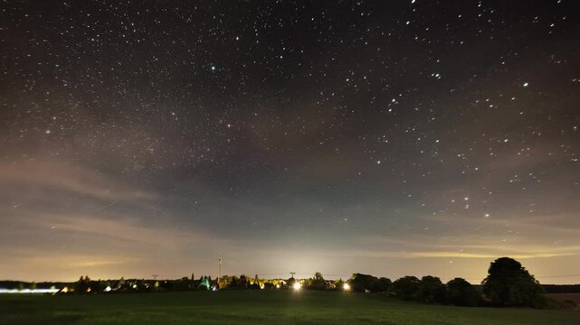 Time lapse sequence of the milky way in northern Germany